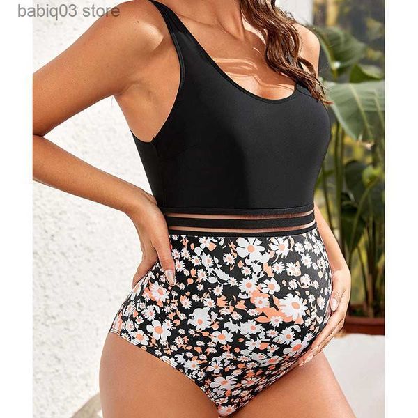 maternity swimwears 2023 new summer swimming suit for pregnant women contrast color floral maternity swimwear bather premama beachwear tanki, White
maternity swimwears 2023 new summer swimming suit for pregnant women contrast color floral maternity swimwear bather premama beachwear tanki, White