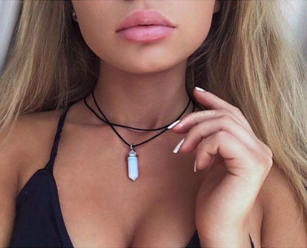 original new vintage opal pendant necklace for women boho pu leather chocker necklace with stone female girlfriend jewelry gift co9019274, Silver
original new vintage opal pendant necklace for women boho pu leather chocker necklace with stone female girlfriend jewelry gift co9019274, Silver