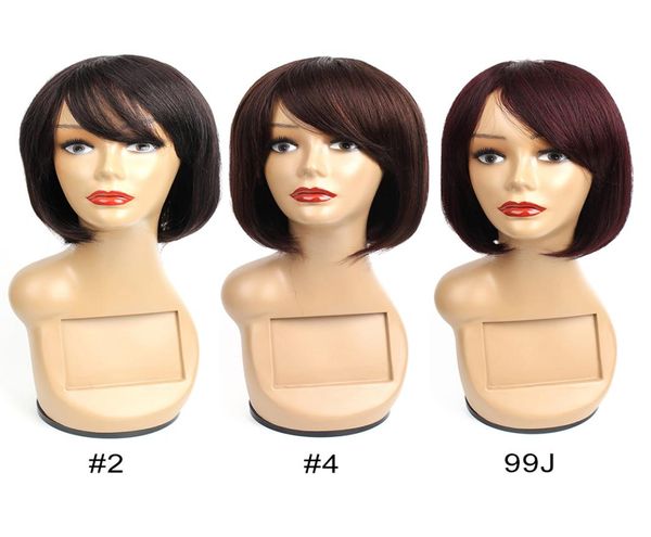 short bob style short human hair wigs chinese hair natural color dark brown dark wine burgundy 99j straigth hair capless wigs no8734162, Black;brown
short bob style short human hair wigs chinese hair natural color dark brown dark wine burgundy 99j straigth hair capless wigs no8734162, Black;brown