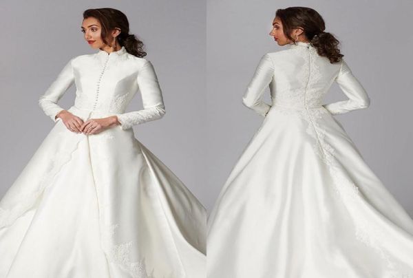 2020 modest muslim a line wedding dresses long sleeves satin appliques high neck country bridal gowns sweep train bohemian wedding2270518, White
2020 modest muslim a line wedding dresses long sleeves satin appliques high neck country bridal gowns sweep train bohemian wedding2270518, White