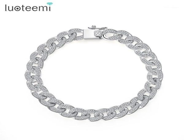 luoteemi fashion cz crystal curb cuban chain bracelets for women white gold color luxury wedding bracelet jewellery18398241, Black
luoteemi fashion cz crystal curb cuban chain bracelets for women white gold color luxury wedding bracelet jewellery18398241, Black