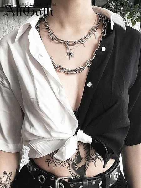 altgoth harajuku punk t-shirt female black white patchwork short sleeve loose tee streetwear gothic dark black tshirt femme l230522
altgoth harajuku punk t-shirt female black white patchwork short sleeve loose tee streetwear gothic dark black tshirt femme l230522