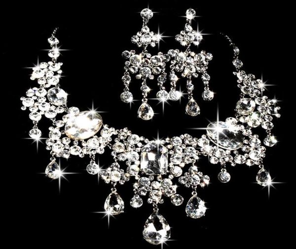 bridal necklace earrings two pieces of water drill flowers new jewelry wedding jewelry7454588, Silver
bridal necklace earrings two pieces of water drill flowers new jewelry wedding jewelry7454588, Silver