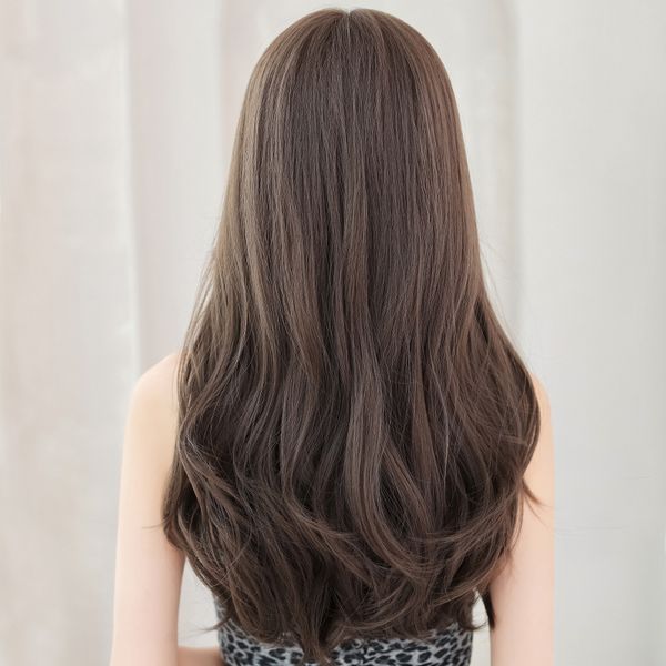 new wig women's forehead hand woven lace micro roll simulation hair cover comics bangs fluffy wave full head cover, Black
new wig women's forehead hand woven lace micro roll simulation hair cover comics bangs fluffy wave full head cover, Black