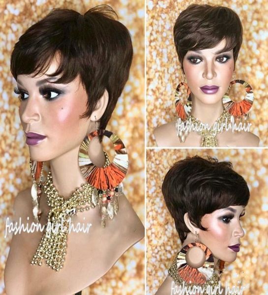 150density full brazilian short pixie cut none lace front wigs with bangs 100 remy human hair wig for black women6517757, Black;brown
150density full brazilian short pixie cut none lace front wigs with bangs 100 remy human hair wig for black women6517757, Black;brown