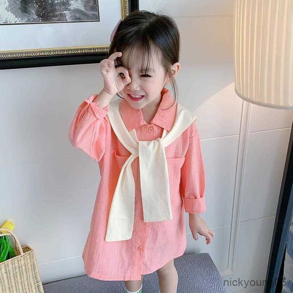 girl's dresses cute girls long-sleeved loose lapel shirt dress children's shawl spring autumn fashion style new mid-length r230607, Red;yellow
girl's dresses cute girls long-sleeved loose lapel shirt dress children's shawl spring autumn fashion style new mid-length r230607, Red;yellow