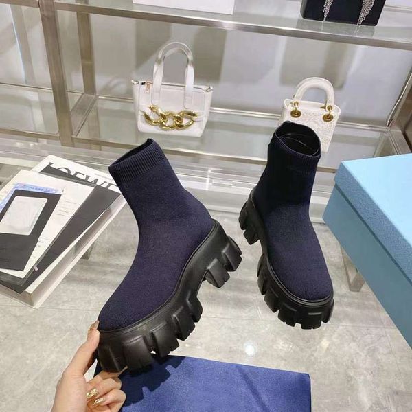 luxury brand half sock-like booties womens boots martin knee thigh-high knitted shoes size 35-41, Black
luxury brand half sock-like booties womens boots martin knee thigh-high knitted shoes size 35-41, Black
