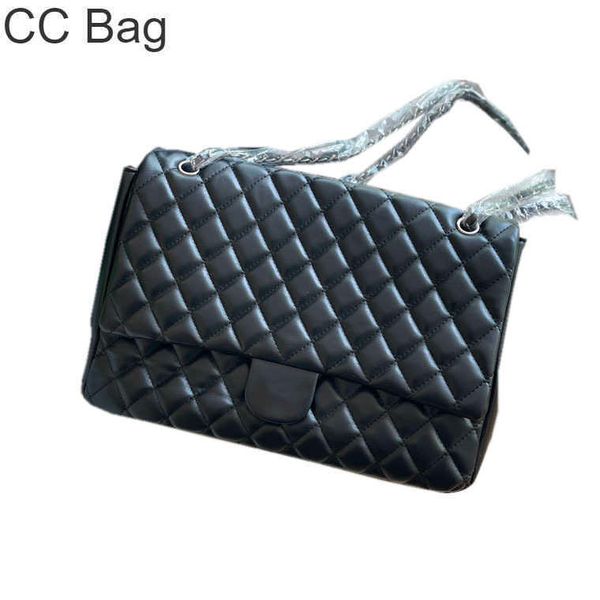 cc bag 9a classic quilted flap bag french lambskin plaid v pattern silver metal hardware chain shoulder crossbody bag large capacity designe, White
cc bag 9a classic quilted flap bag french lambskin plaid v pattern silver metal hardware chain shoulder crossbody bag large capacity designe, White