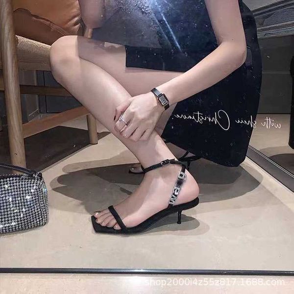 sandals 2023 women's new xia yangmi same style rhinestone one line mesh red square head fairy thick heel thin high heels, Black
sandals 2023 women's new xia yangmi same style rhinestone one line mesh red square head fairy thick heel thin high heels, Black