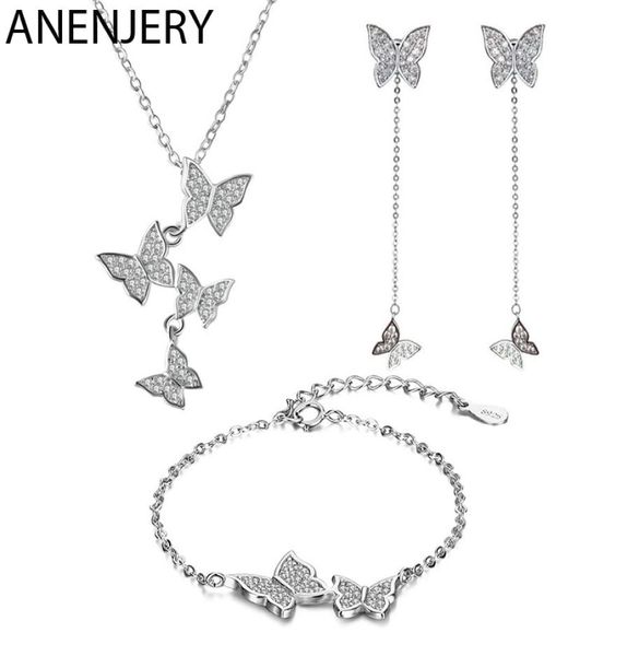 anenjery exquisite s925 stamp silver color micro zircon butterfly tassel necklaceearringbracelet for women jewelry sets 2009237356867
anenjery exquisite s925 stamp silver color micro zircon butterfly tassel necklaceearringbracelet for women jewelry sets 2009237356867