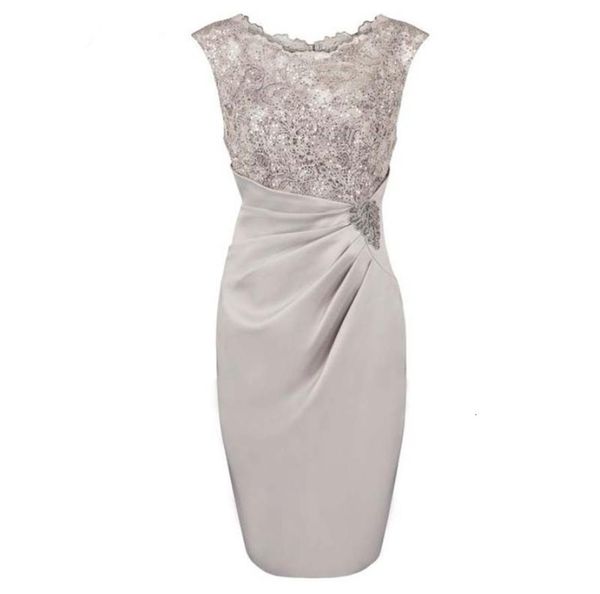 cap sleeve real image silver gray sheath scoop short mother of the bride dress sequined satin appliques knee length guest party go6224107, Black;red
cap sleeve real image silver gray sheath scoop short mother of the bride dress sequined satin appliques knee length guest party go6224107, Black;red