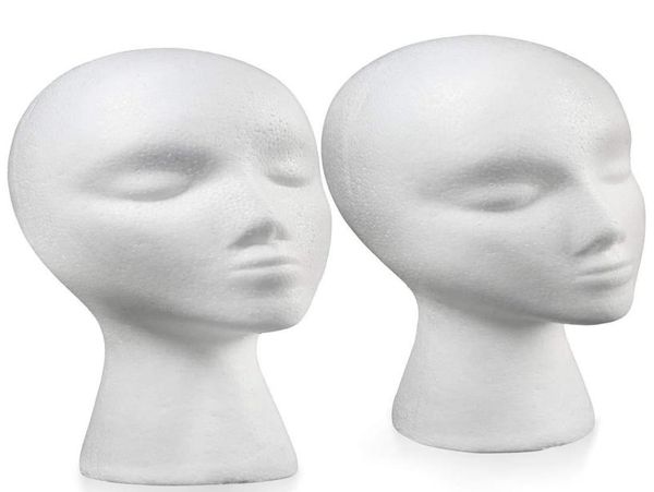 styrofoam wig head tall female foam mannequin wig stand and holder6257009, Brown 
styrofoam wig head tall female foam mannequin wig stand and holder6257009, Brown