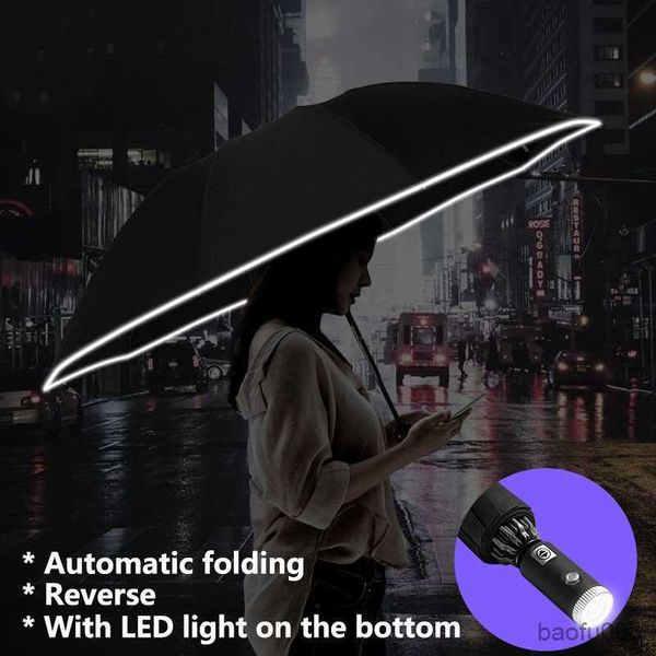umbrellas automatic folding umbrella with led light on the bottom sunny rainy waterproof reverse umbrella r230607
umbrellas automatic folding umbrella with led light on the bottom sunny rainy waterproof reverse umbrella r230607