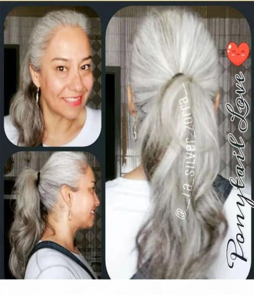 white blonde two tone blend silver grey salt pepper human hair ponytail hairpiece wraps wavy pony tail 100g140g8956113, Black
white blonde two tone blend silver grey salt pepper human hair ponytail hairpiece wraps wavy pony tail 100g140g8956113, Black