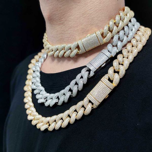 18mm luxury diamond cuban necklace bling lad diamond paved cz bubble cuban link chain, Silver
18mm luxury diamond cuban necklace bling lad diamond paved cz bubble cuban link chain, Silver