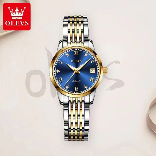 olevs women's watch fully automatic mechanical diamond inlaid roman scale women's watch 26mm, Slivery;brown
olevs women's watch fully automatic mechanical diamond inlaid roman scale women's watch 26mm, Slivery;brown