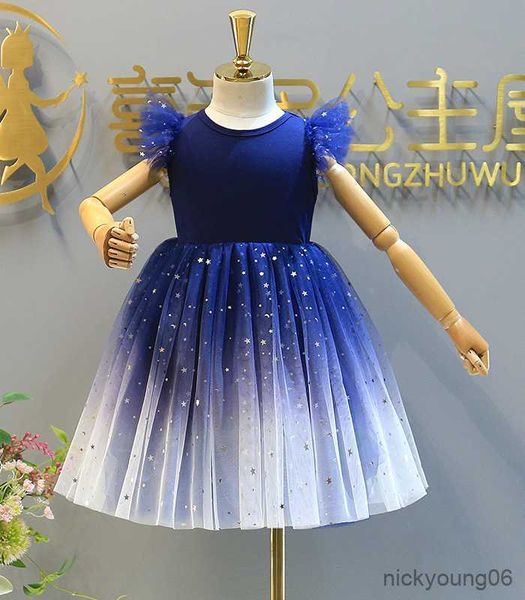 girl's dresses girls summer dress new starry sky sequin princess party flying sleeve children clothing for r230607, Red;yellow
girl's dresses girls summer dress new starry sky sequin princess party flying sleeve children clothing for r230607, Red;yellow