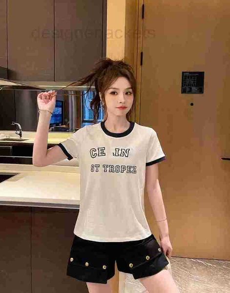 women's t-shirt designer summer new youth reduced age flocking letter contrast panel round neck short sleeve casual t-shirt pure cotton, White
women's t-shirt designer summer new youth reduced age flocking letter contrast panel round neck short sleeve casual t-shirt pure cotton, White