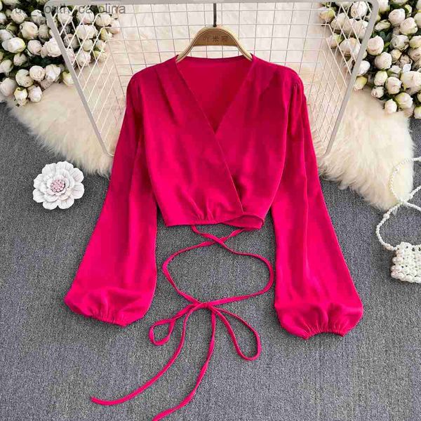 korean fashion deep v-neck blouse woman lantern sleeve solid color blusas de mujer lace-up loose sweet crop dropshipping l230522, White
korean fashion deep v-neck blouse woman lantern sleeve solid color blusas de mujer lace-up loose sweet crop dropshipping l230522, White