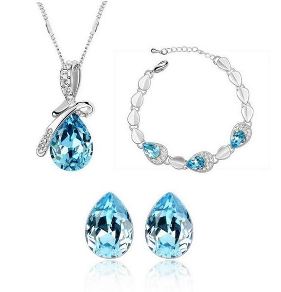 18k white gold plated water drop austrian crystal necklace earrings bracelet jewelry sets for women wedding jewelry sets whole8868481, Black
18k white gold plated water drop austrian crystal necklace earrings bracelet jewelry sets for women wedding jewelry sets whole8868481, Black