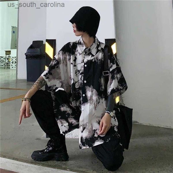qweek harajuku punk women's shirt gothic black blouse new tie dye korean oversize short sleeve loose casual clothes bf style l230522, White
qweek harajuku punk women's shirt gothic black blouse new tie dye korean oversize short sleeve loose casual clothes bf style l230522, White