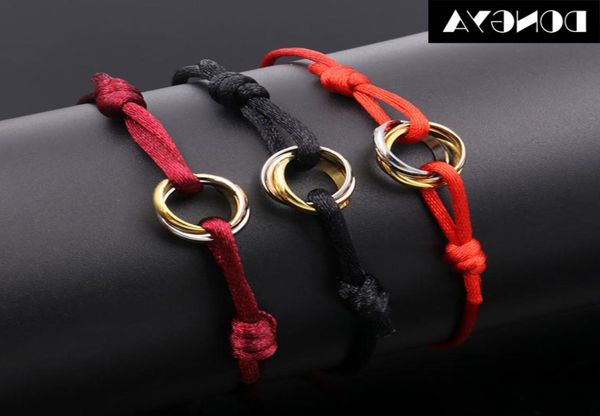 fashion brand women lover bangle handmade rope chain bracelet charm titanium stainless steel three circles carter6099016, Black
fashion brand women lover bangle handmade rope chain bracelet charm titanium stainless steel three circles carter6099016, Black
