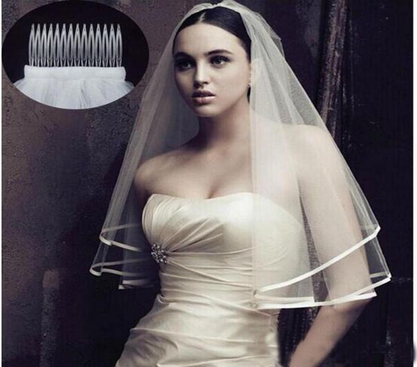 2020 new arrival wedding accessories two layer ribbon edge white ivory wedding veils bridal veil with comb4710404, Black
2020 new arrival wedding accessories two layer ribbon edge white ivory wedding veils bridal veil with comb4710404, Black