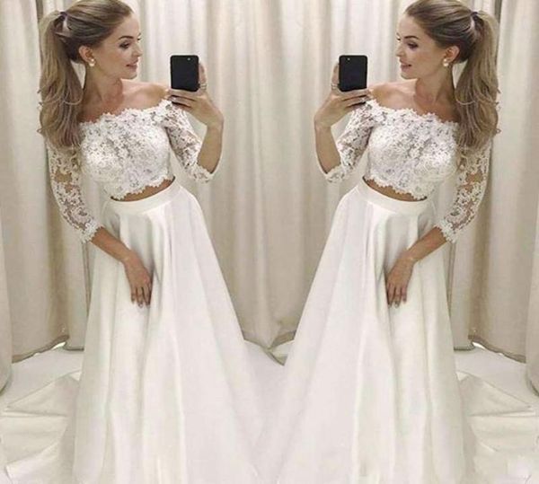 two piece wedding dresses with 34 long sleeve off the shoulder beach wedding dress a line lace floor length bridal gown7110206, White
two piece wedding dresses with 34 long sleeve off the shoulder beach wedding dress a line lace floor length bridal gown7110206, White