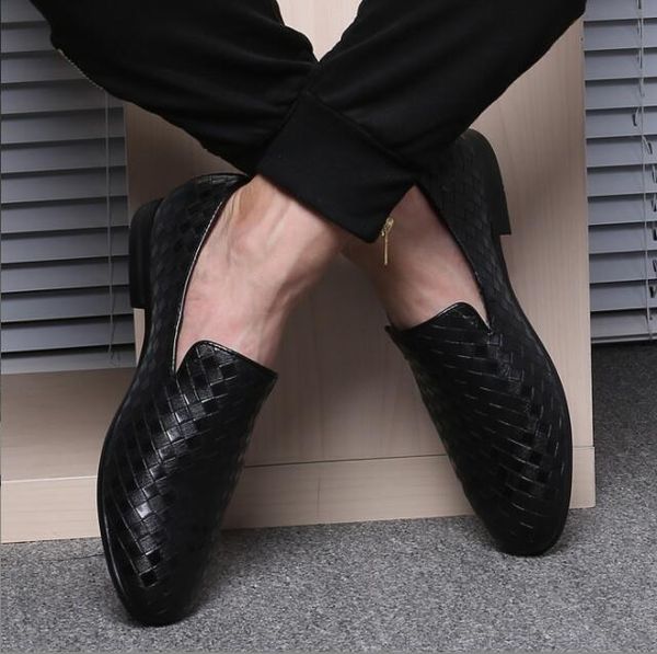 vintage design men woven grain leather casual driving loafer fashion mens flats moccasins man slip-on shoes plus size, Black
vintage design men woven grain leather casual driving loafer fashion mens flats moccasins man slip-on shoes plus size, Black