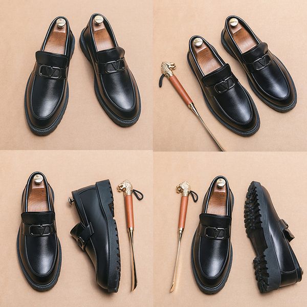 luxury brands new men shoes fashion outdoors metal buckle pu leather loafers simplicity round toe concise casual business shoes size 38-44, Black
luxury brands new men shoes fashion outdoors metal buckle pu leather loafers simplicity round toe concise casual business shoes size 38-44, Black