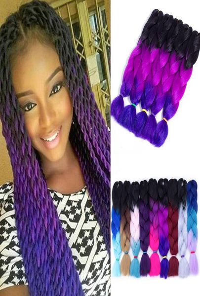 ombre three two mix colors kanekalon braiding hair synthetic jumbo braids hair extensions 24inch crochet braids hair bulk wholesal6085888, Black
ombre three two mix colors kanekalon braiding hair synthetic jumbo braids hair extensions 24inch crochet braids hair bulk wholesal6085888, Black