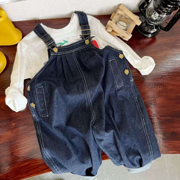 children's clothing denim strap pants spring and autumn new product men's baby jumpsuit fashion casual loose pants outdoor sports, Blue
children's clothing denim strap pants spring and autumn new product men's baby jumpsuit fashion casual loose pants outdoor sports, Blue