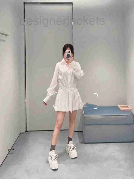 work dresses designer 2023 summer new french celebrity little fragrance design sense lace up waist white shirt dress n500, White;black
work dresses designer 2023 summer new french celebrity little fragrance design sense lace up waist white shirt dress n500, White;black