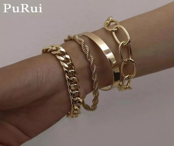 4pcs punk curb cuban charm chain set for women miami boho thick gold color bracelets bangles fashion jewelry4589965, Golden;silver
4pcs punk curb cuban charm chain set for women miami boho thick gold color bracelets bangles fashion jewelry4589965, Golden;silver