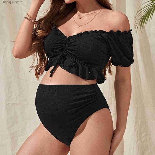 maternity swimwears maternity bikini set tie front off shoulder two piece swimsuit pregnant women bathers black bathing suit summer beach sw, White
maternity swimwears maternity bikini set tie front off shoulder two piece swimsuit pregnant women bathers black bathing suit summer beach sw, White