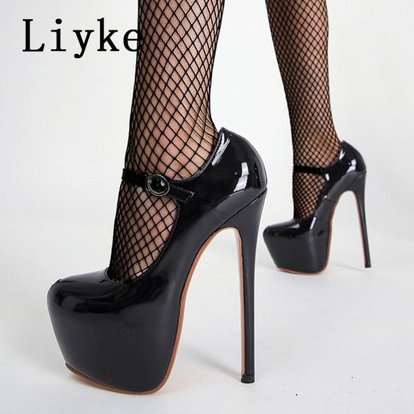 liyke 2023 spring autumn women platform pumps black round toe buckle strap 17cm super high heels pole dance shoes stiletto mujer
liyke 2023 spring autumn women platform pumps black round toe buckle strap 17cm super high heels pole dance shoes stiletto mujer