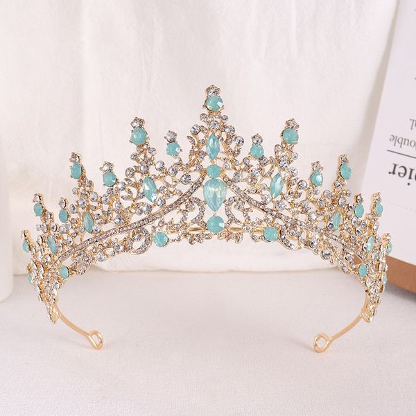 luxury green opal crown women wedding hair accessories elegant queen bridal crystal tiaras diadem girls dress headbands, White;golden
luxury green opal crown women wedding hair accessories elegant queen bridal crystal tiaras diadem girls dress headbands, White;golden