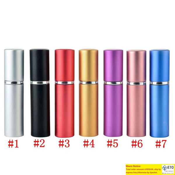5ml portable mini aluminum refillable perfume bottle with spray empty makeup containers with atomizer for traveler sea shipping
5ml portable mini aluminum refillable perfume bottle with spray empty makeup containers with atomizer for traveler sea shipping