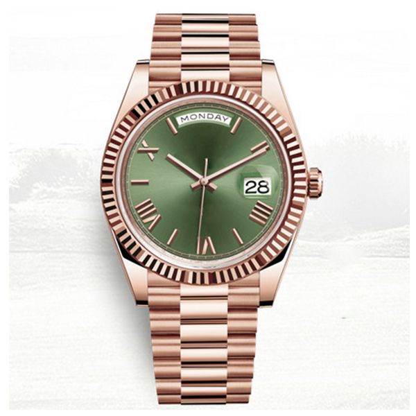 Image of Trusty watch Mens watches 40mm DD Automatic 2813 movement Olive dial Mens watch Stainless steel Women watches Lady Wristwatch With box papers Montre de luxe watch