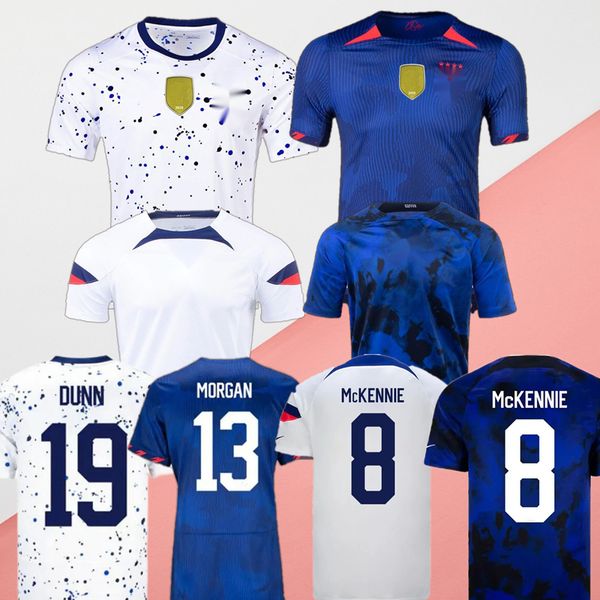 2023 pulisic soccer jerseys reyna aaronson weah acosta mckennie 23 24 maillot de futol ferreira dest morgan adams us a football shirt rapino, Black;yellow