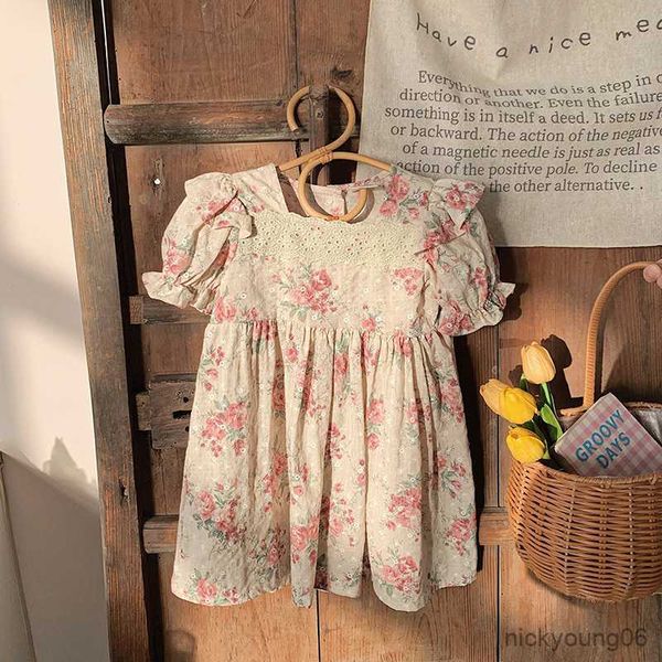 girl's dresses retro rose print sleeve girls dress 2023 summer new square collar children's boho princess wt847 r230607, Red;yellow
girl's dresses retro rose print sleeve girls dress 2023 summer new square collar children's boho princess wt847 r230607, Red;yellow