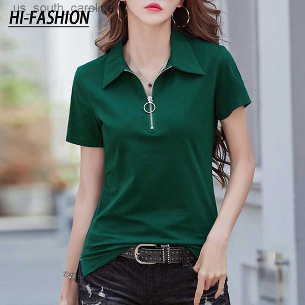 hi-fashion zipper turn-down collar t shirt women short sleeve summer cotton tshirt woman korean clothes tee shirt femme l230522, White
hi-fashion zipper turn-down collar t shirt women short sleeve summer cotton tshirt woman korean clothes tee shirt femme l230522, White