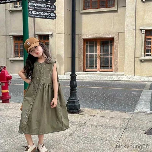 girl's dresses 3-14 girls summer dress kids sleeveless loose casual for solid beach tank with button 10 13 r230607, Red;yellow
girl's dresses 3-14 girls summer dress kids sleeveless loose casual for solid beach tank with button 10 13 r230607, Red;yellow