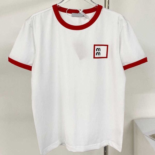miu designer tshirt womens & tees fashion short sleeve pullover shirts print polos pure cotton crew neck sweatshirt, White
miu designer tshirt womens & tees fashion short sleeve pullover shirts print polos pure cotton crew neck sweatshirt, White