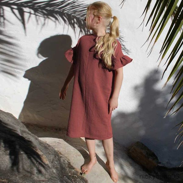 girl's dresses double gauze cotton frilly sleeves girls dress summer new children's casual loose straight tz277 r230607, Red;yellow
girl's dresses double gauze cotton frilly sleeves girls dress summer new children's casual loose straight tz277 r230607, Red;yellow