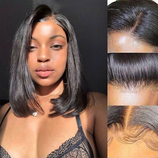 13x4 transparent bob lace wig human straight hair lace frontal wigs natural with human hair wigs, Black;brown
13x4 transparent bob lace wig human straight hair lace frontal wigs natural with human hair wigs, Black;brown