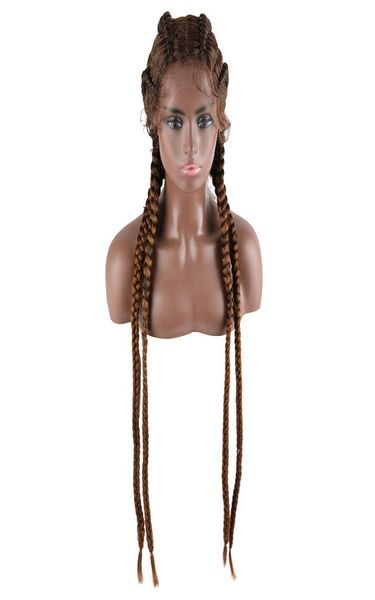 handmade braided wigs 30 inch synthetic lace front wig for black women cornrow braids lace wigs with baby hair box braid wig 613 c4980552, Black;brown
handmade braided wigs 30 inch synthetic lace front wig for black women cornrow braids lace wigs with baby hair box braid wig 613 c4980552, Black;brown