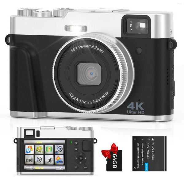 Image of Digital Cameras 4K Camera Po Vlogging Camcorder For Youtube Webcam 16X Zoom 48MP Pography With Flash Light