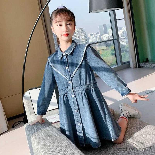 girl's dresses spring kids toddler long sleeve for girls turn down collar denim princess dress with button 4-14 teen girl clothing r230, Red;yellow
girl's dresses spring kids toddler long sleeve for girls turn down collar denim princess dress with button 4-14 teen girl clothing r230, Red;yellow