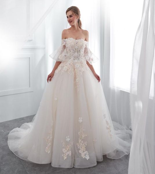 2019 real garden 3d flowers off shoulder short sleeves arabic wedding dresses modest lace up corset bridal dresses country wedding6551228, White
2019 real garden 3d flowers off shoulder short sleeves arabic wedding dresses modest lace up corset bridal dresses country wedding6551228, White